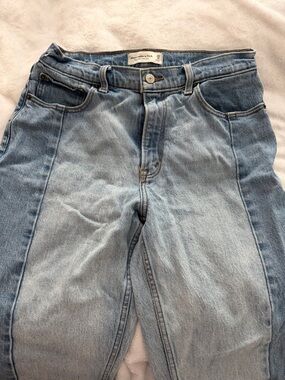 Abercrombie & Fitch Two-Tone Blue Panel Jeans